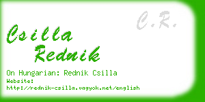 csilla rednik business card